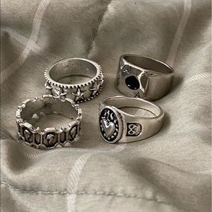 4 bulky ring set